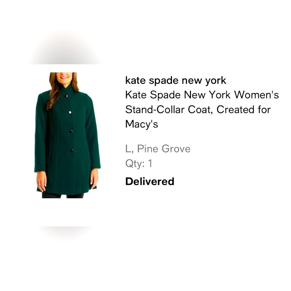 Kate Spade Stand Collar Coat